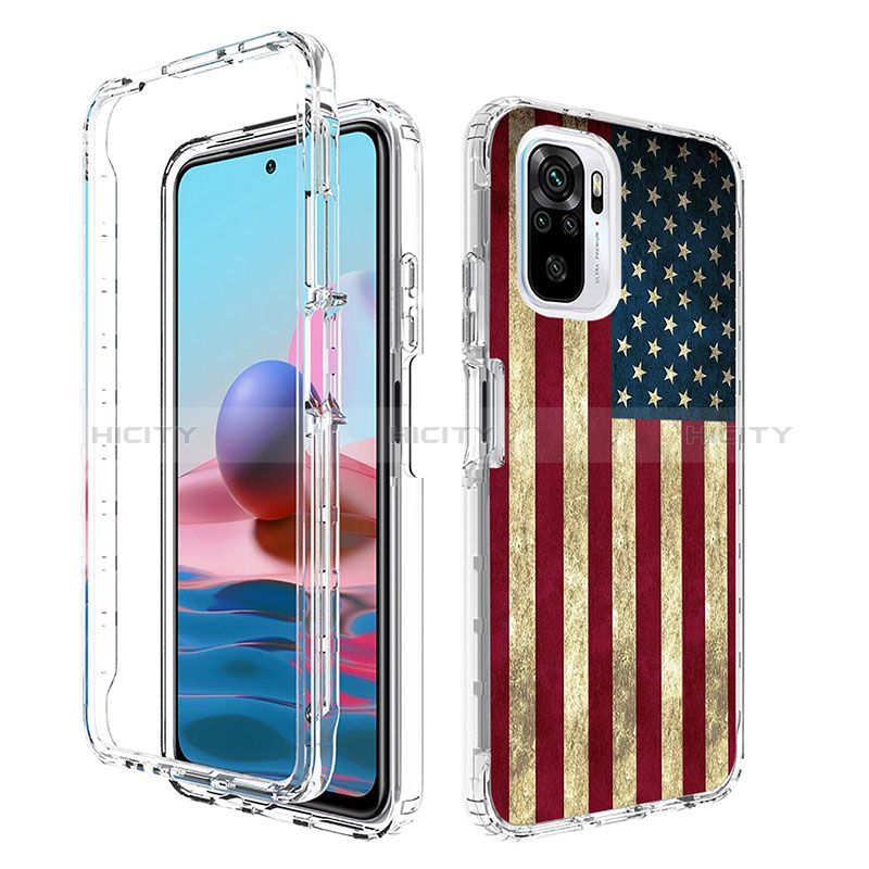 Custodia Silicone Trasparente Ultra Sottile Morbida Cover Fronte e Retro 360 per Xiaomi Redmi Note 10S 4G Multicolore