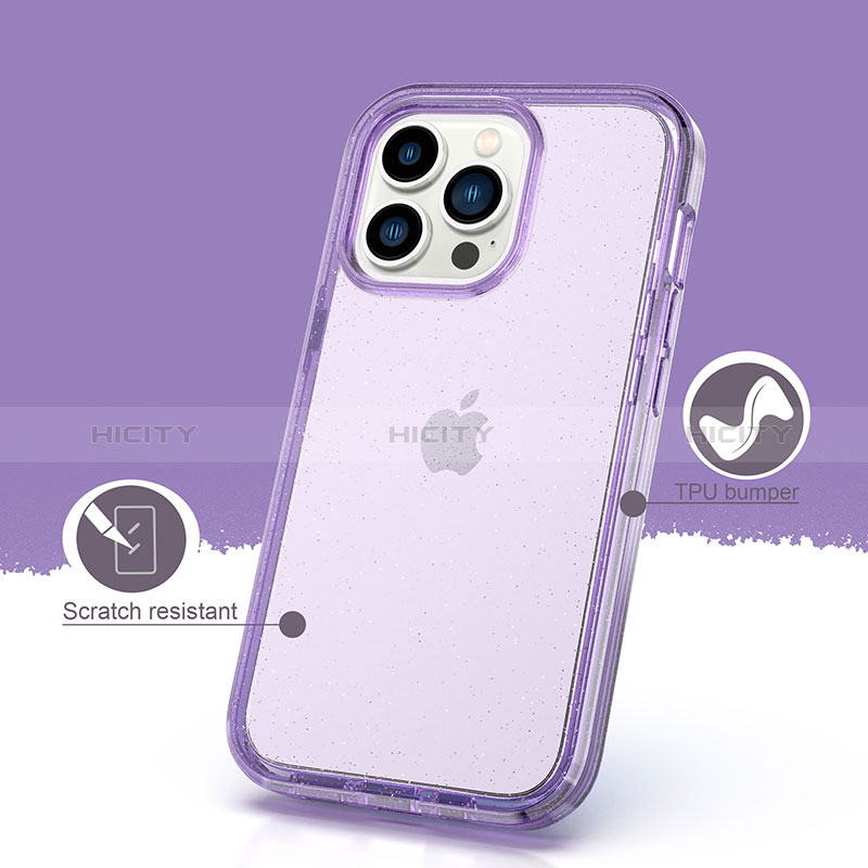 Custodia Silicone Trasparente Ultra Sottile Morbida Cover Fronte e Retro 360 YJ1 per Apple iPhone 13 Pro