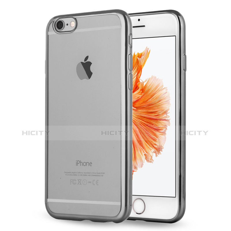 Custodia Silicone Trasparente Ultra Sottile Morbida Cover H17 per Apple iPhone 6 Grigio