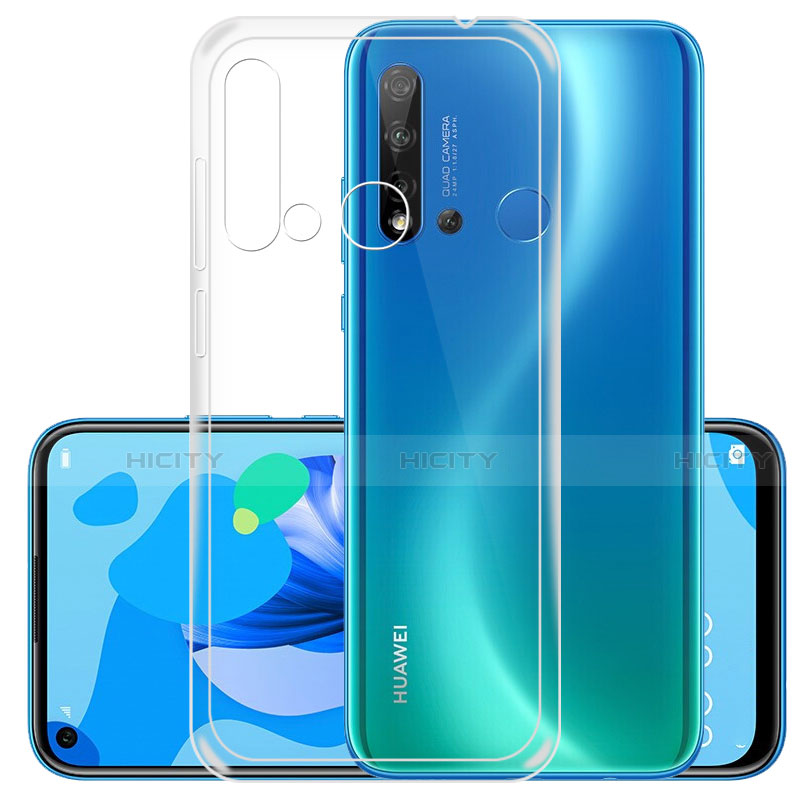 Custodia Silicone Trasparente Ultra Sottile Morbida K01 per Huawei Nova 5i Chiaro