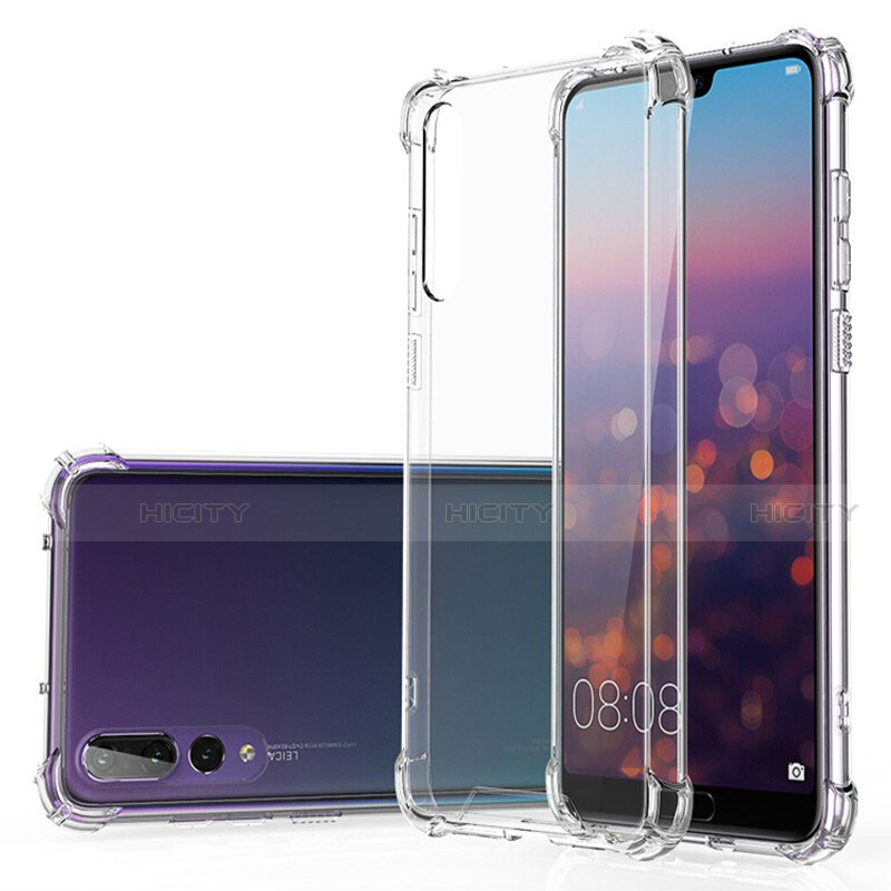 Custodia Silicone Trasparente Ultra Sottile Morbida K07 per Huawei P20 Pro Chiaro