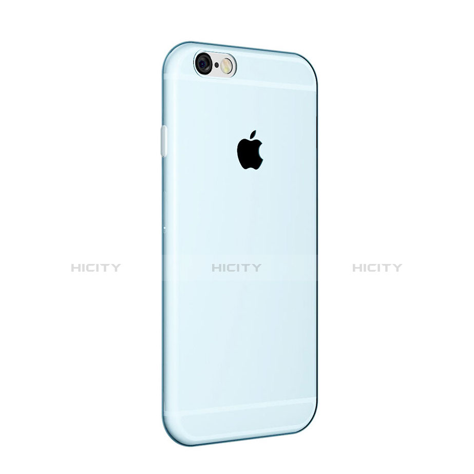 Custodia Silicone Trasparente Ultra Sottile Morbida per Apple iPhone 6S Plus Blu