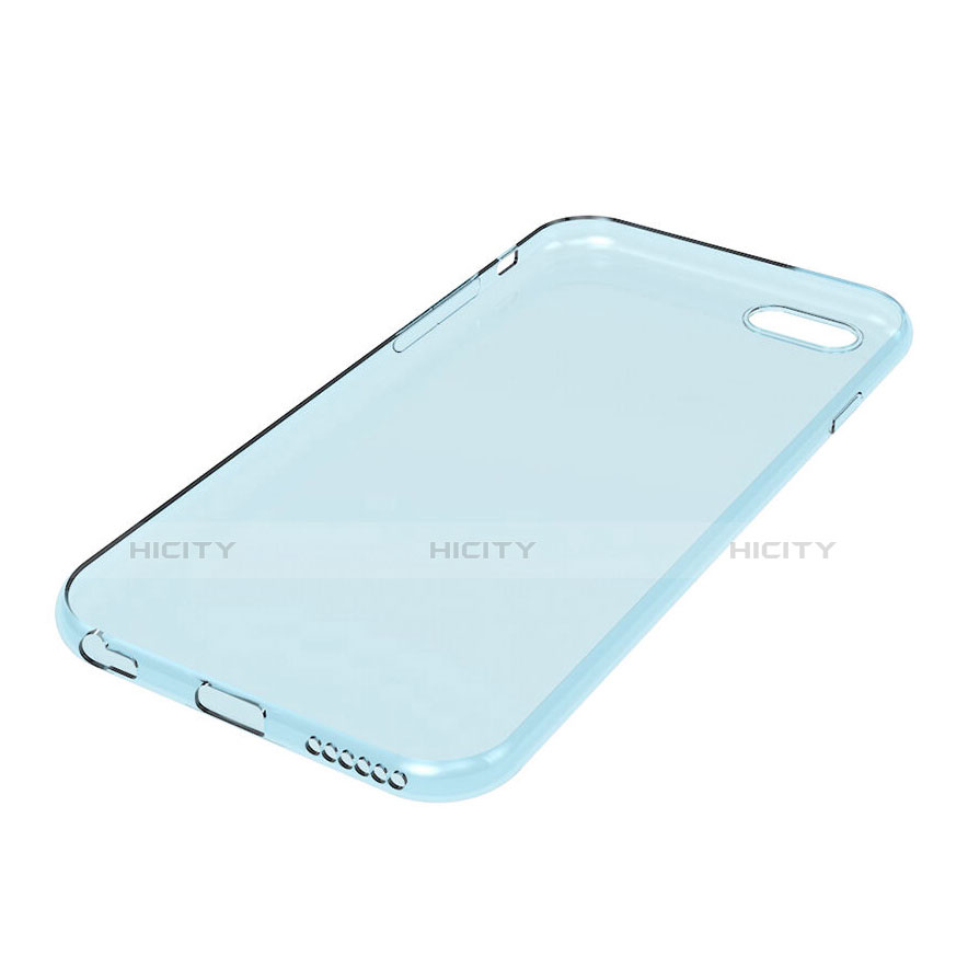 Custodia Silicone Trasparente Ultra Sottile Morbida per Apple iPhone 6S Plus Blu