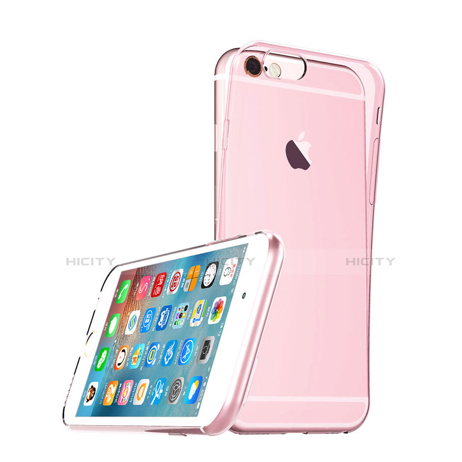 Custodia Silicone Trasparente Ultra Sottile Morbida per Apple iPhone 6S Plus Rosa