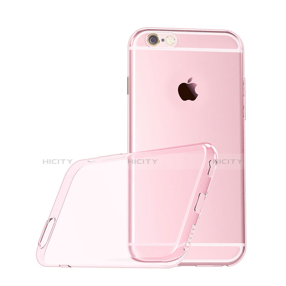 Custodia Silicone Trasparente Ultra Sottile Morbida per Apple iPhone 6S Plus Rosa