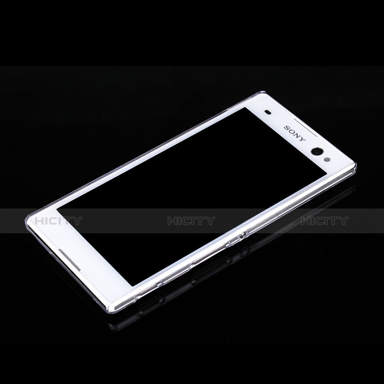 Custodia Silicone Trasparente Ultra Sottile Morbida per Sony Xperia C3 Chiaro