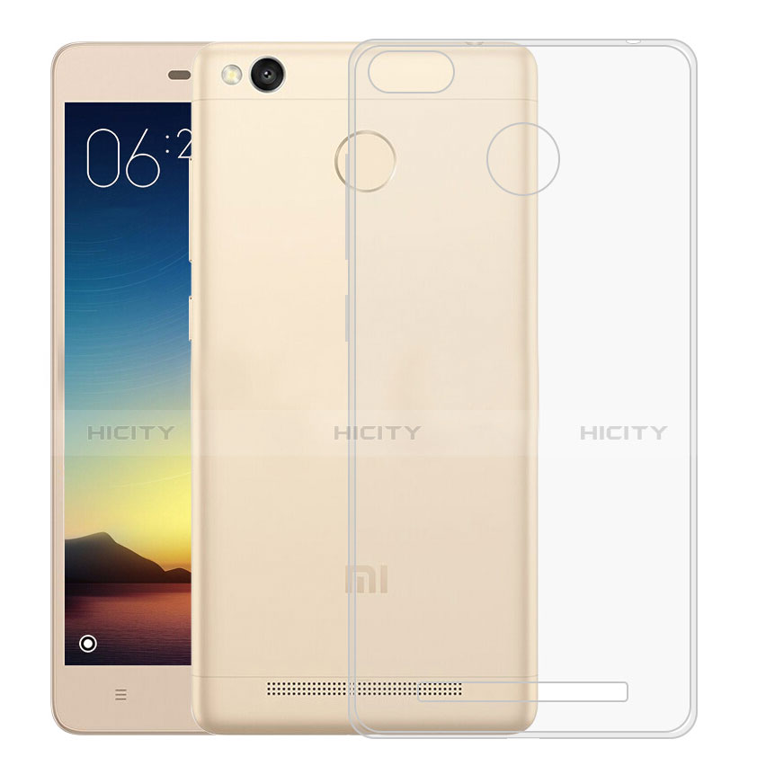 Custodia Silicone Trasparente Ultra Sottile Morbida per Xiaomi Redmi 3 High Edition Chiaro