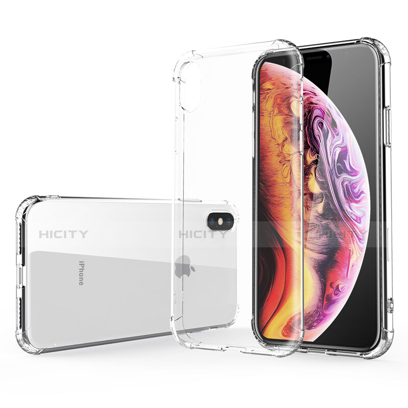 Custodia Silicone Trasparente Ultra Sottile Morbida R02 per Apple iPhone X Chiaro