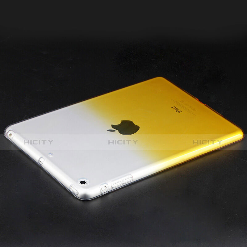 Custodia Silicone Trasparente Ultra Sottile Morbida Sfumato per Apple iPad Mini 2 Giallo