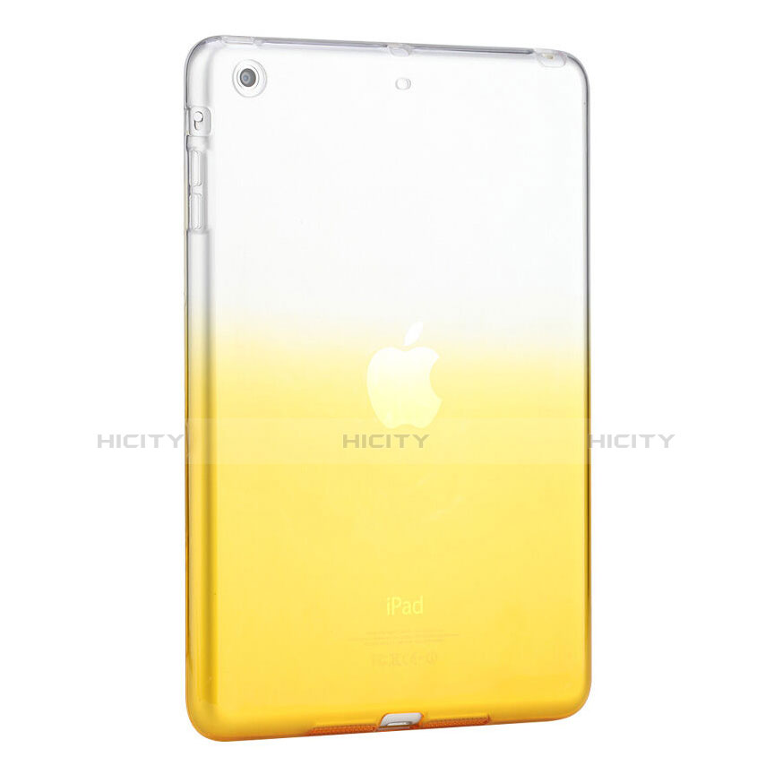 Custodia Silicone Trasparente Ultra Sottile Morbida Sfumato per Apple iPad Mini 3 Giallo