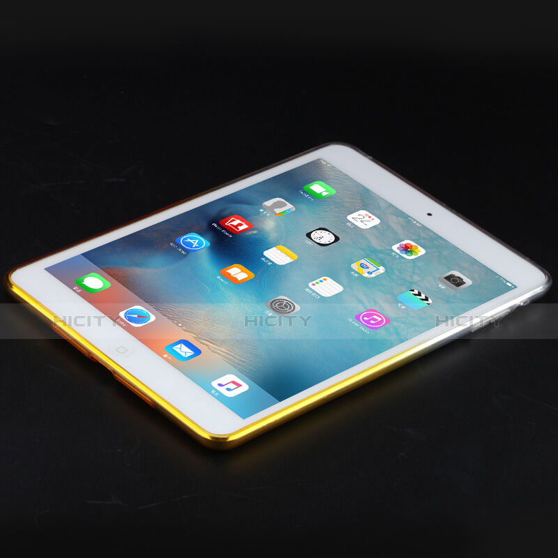 Custodia Silicone Trasparente Ultra Sottile Morbida Sfumato per Apple iPad Mini 3 Giallo