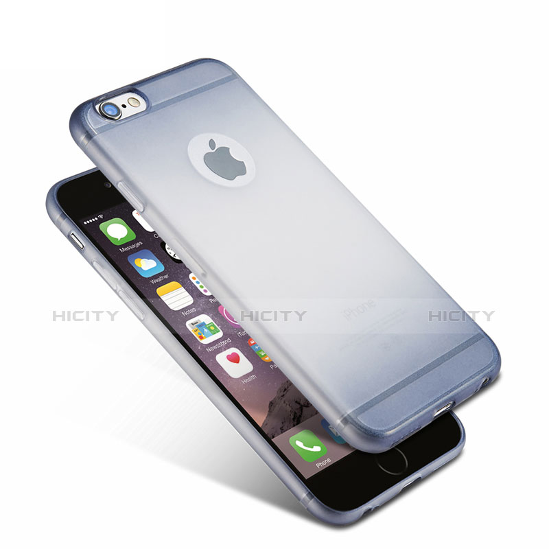 Custodia Silicone Trasparente Ultra Sottile Morbida Sfumato per Apple iPhone 6 Blu