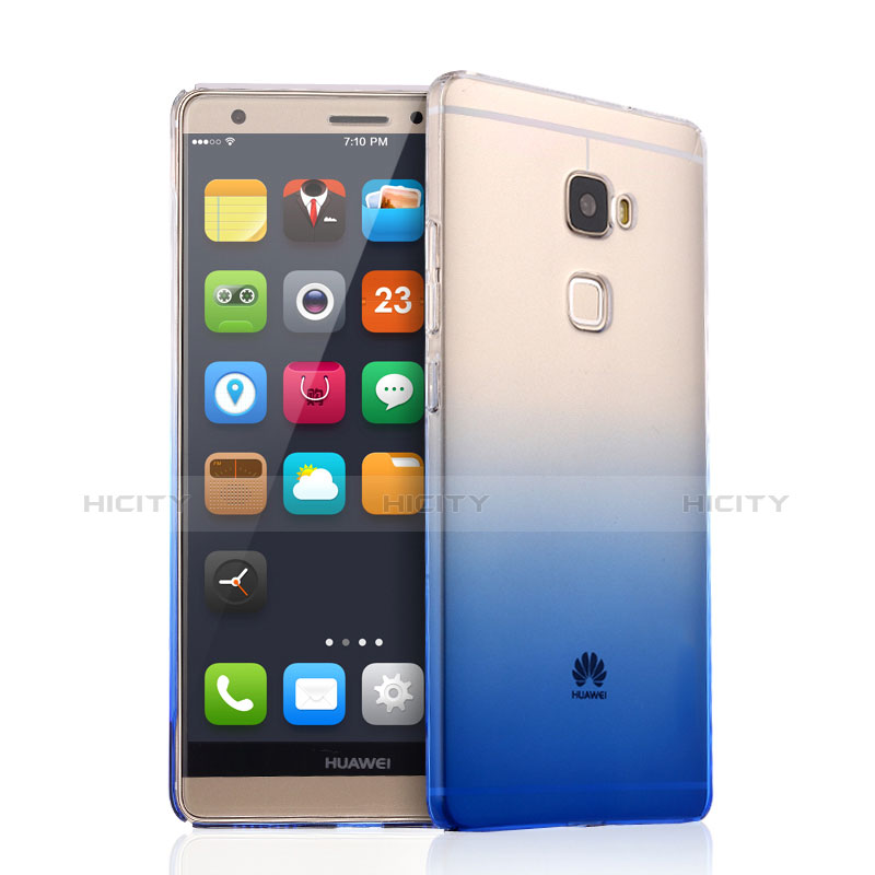 Custodia Silicone Trasparente Ultra Sottile Morbida Sfumato per Huawei Mate S Blu