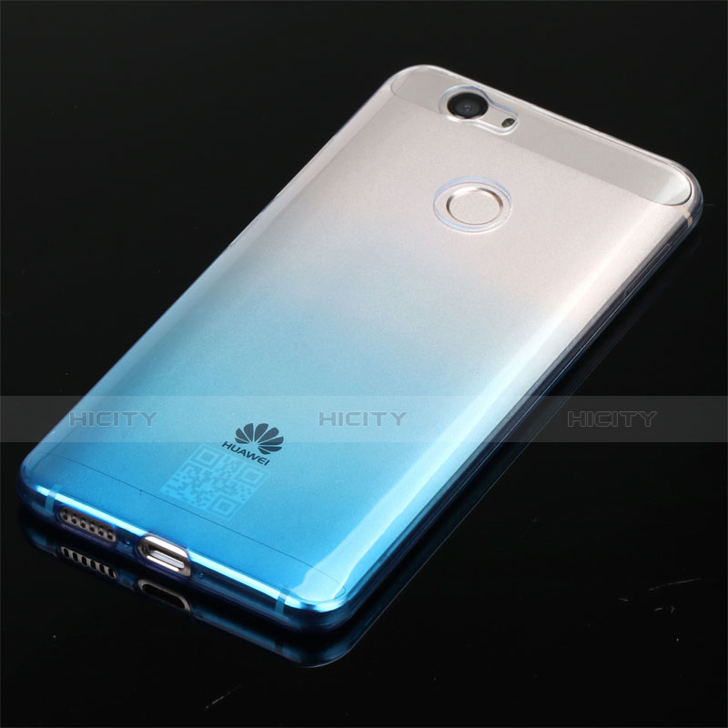 Custodia Silicone Trasparente Ultra Sottile Morbida Sfumato per Huawei Nova Blu