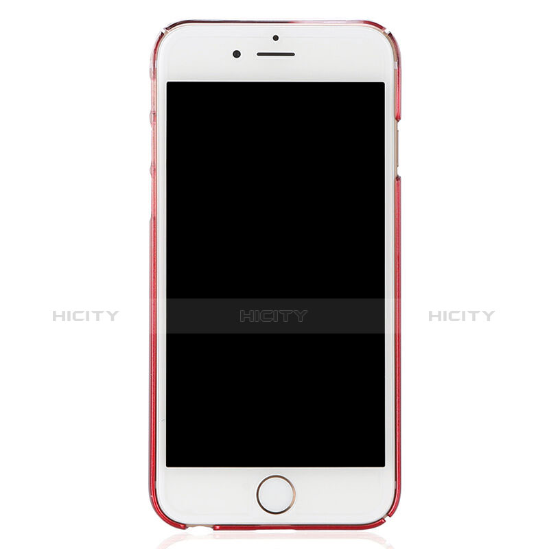 Custodia Silicone Trasparente Ultra Sottile Morbida Sfumato Z01 per Apple iPhone 6 Plus Rosso