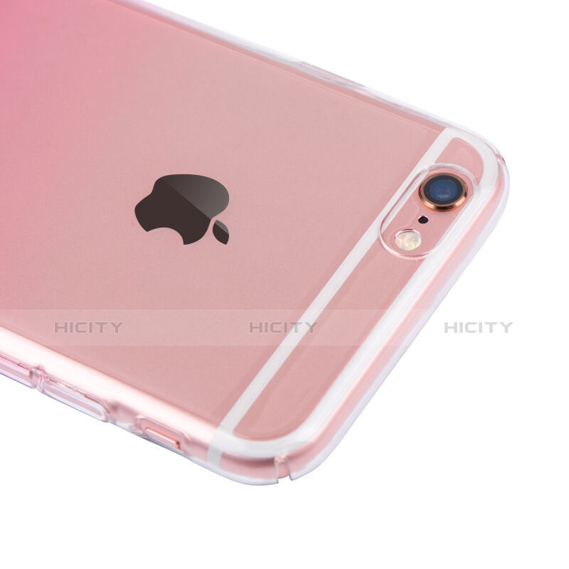 Custodia Silicone Trasparente Ultra Sottile Morbida Sfumato Z01 per Apple iPhone 6S Plus Rosa