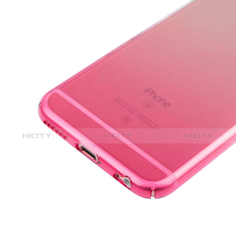 Custodia Silicone Trasparente Ultra Sottile Morbida Sfumato Z01 per Apple iPhone 6S Rosa