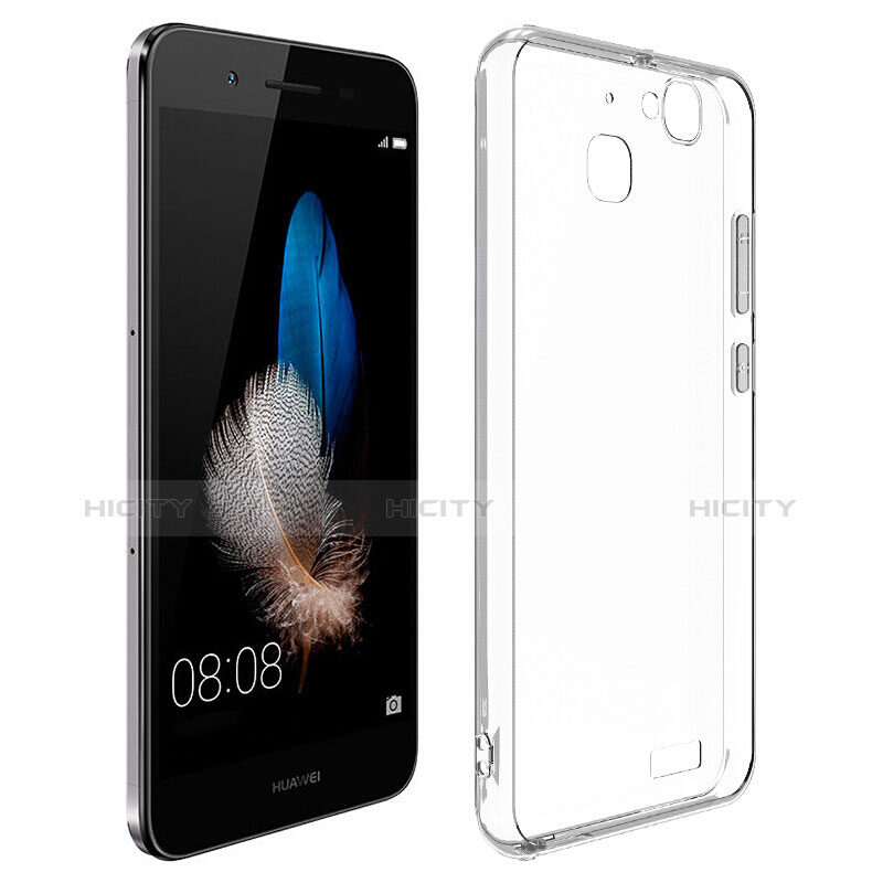 Custodia Silicone Trasparente Ultra Sottile Morbida T02 per Huawei G8 Mini Grigio