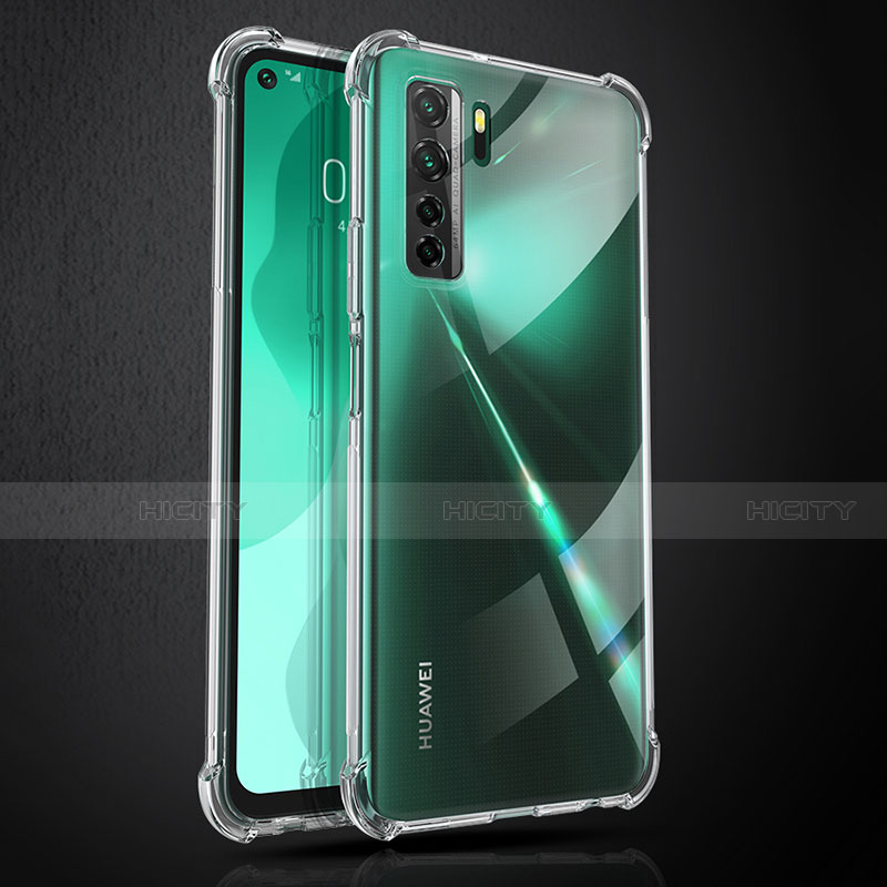 Custodia Silicone Trasparente Ultra Sottile Morbida T02 per Huawei Nova 7 SE 5G Chiaro