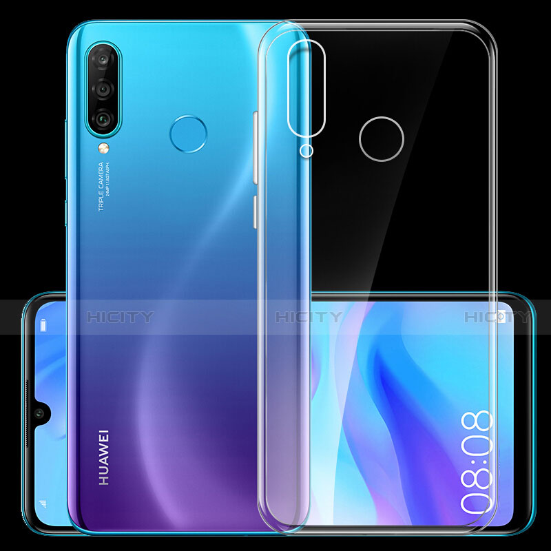 Custodia Silicone Trasparente Ultra Sottile Morbida T02 per Huawei P30 Lite XL Chiaro