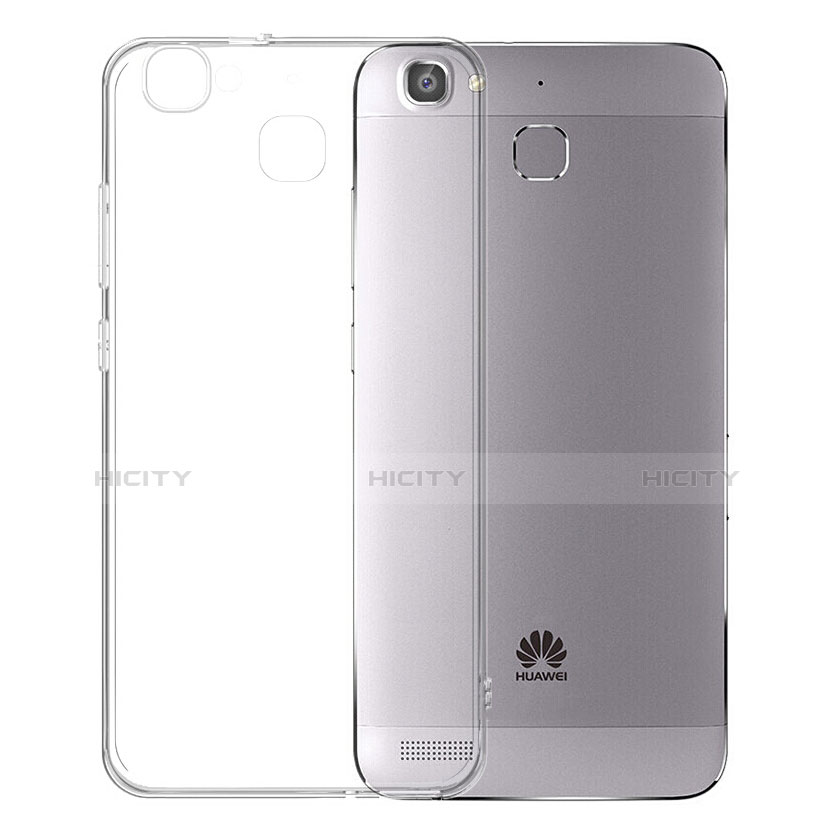 Custodia Silicone Trasparente Ultra Sottile Morbida T02 per Huawei P8 Lite Smart Grigio