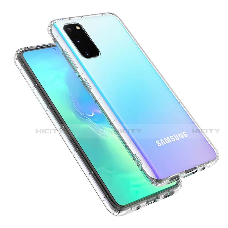 Custodia Silicone Trasparente Ultra Sottile Morbida T02 per Samsung Galaxy S20 Chiaro