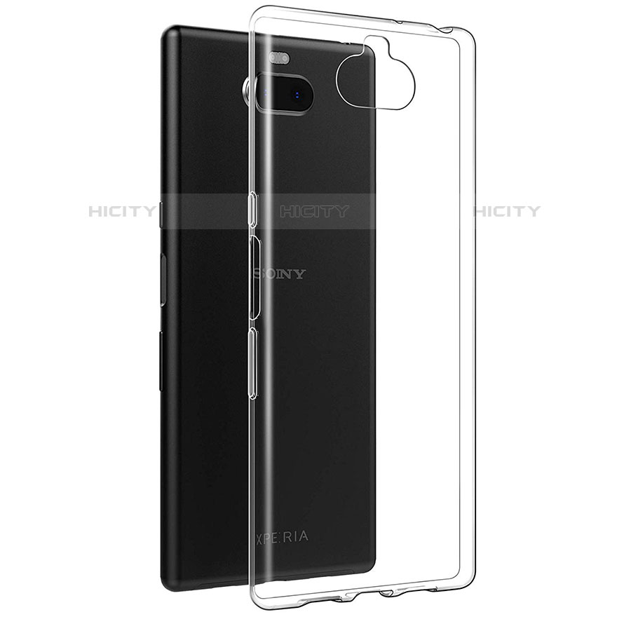 Custodia Silicone Trasparente Ultra Sottile Morbida T02 per Sony Xperia 10 Chiaro