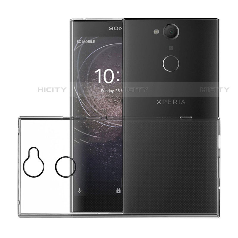 Custodia Silicone Trasparente Ultra Sottile Morbida T02 per Sony Xperia XA2 Plus Chiaro