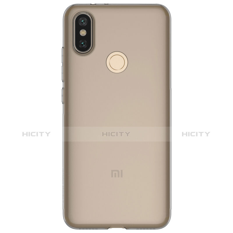 Custodia Silicone Trasparente Ultra Sottile Morbida T02 per Xiaomi Mi 6X Grigio