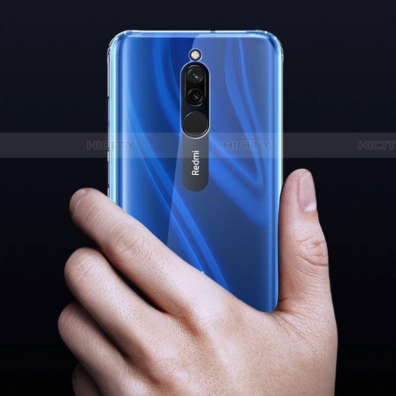 Custodia Silicone Trasparente Ultra Sottile Morbida T02 per Xiaomi Redmi 8 Chiaro