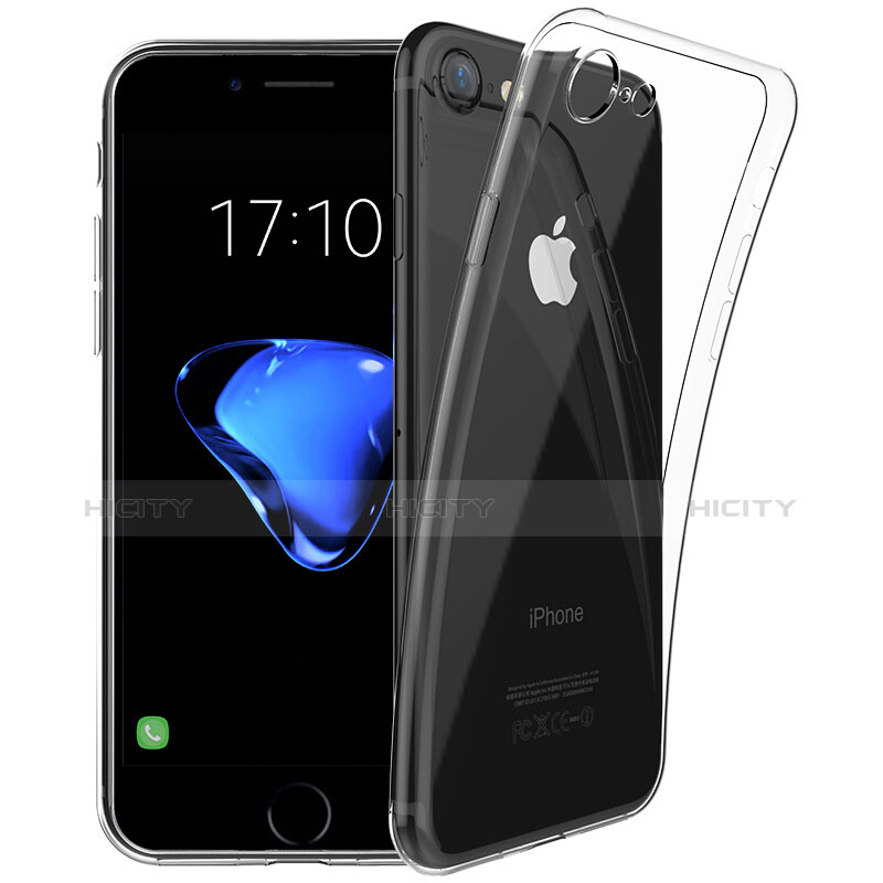 Custodia Silicone Trasparente Ultra Sottile Morbida T03 per Apple iPhone 7 Chiaro