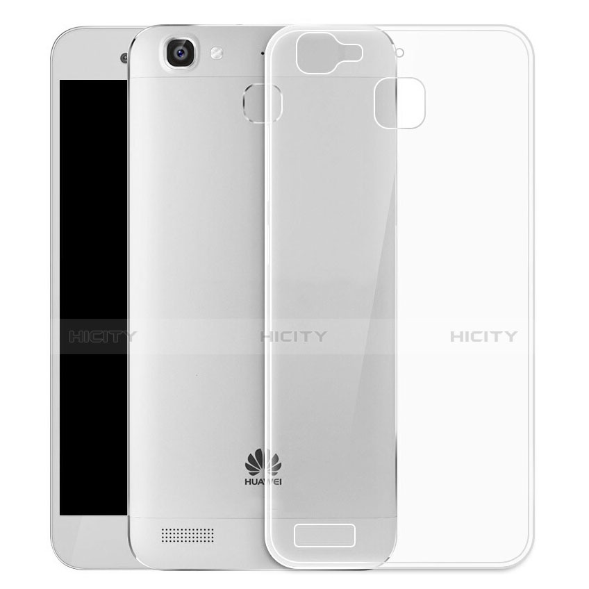 Custodia Silicone Trasparente Ultra Sottile Morbida T04 per Huawei G8 Mini Grigio