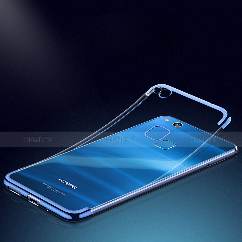 Custodia Silicone Trasparente Ultra Sottile Morbida T04 per Huawei Honor 8 Lite Blu