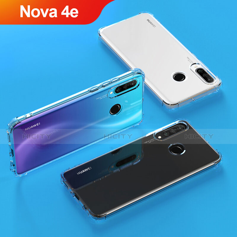 Custodia Silicone Trasparente Ultra Sottile Morbida T04 per Huawei Nova 4e Chiaro