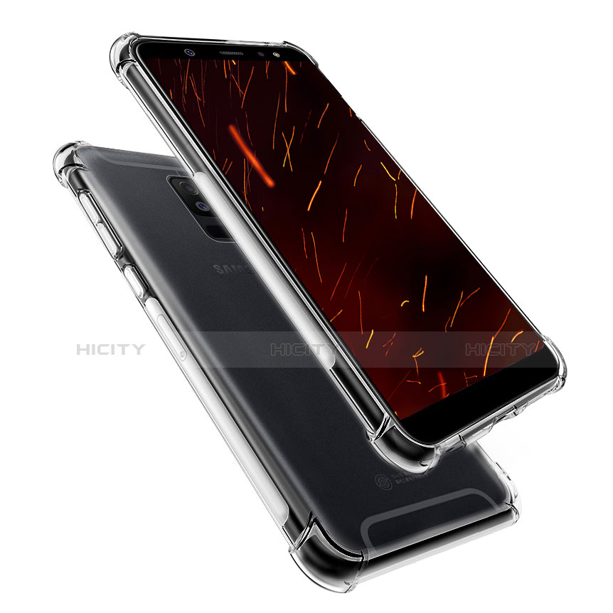 Custodia Silicone Trasparente Ultra Sottile Morbida T04 per Samsung Galaxy A6 Plus (2018) Chiaro