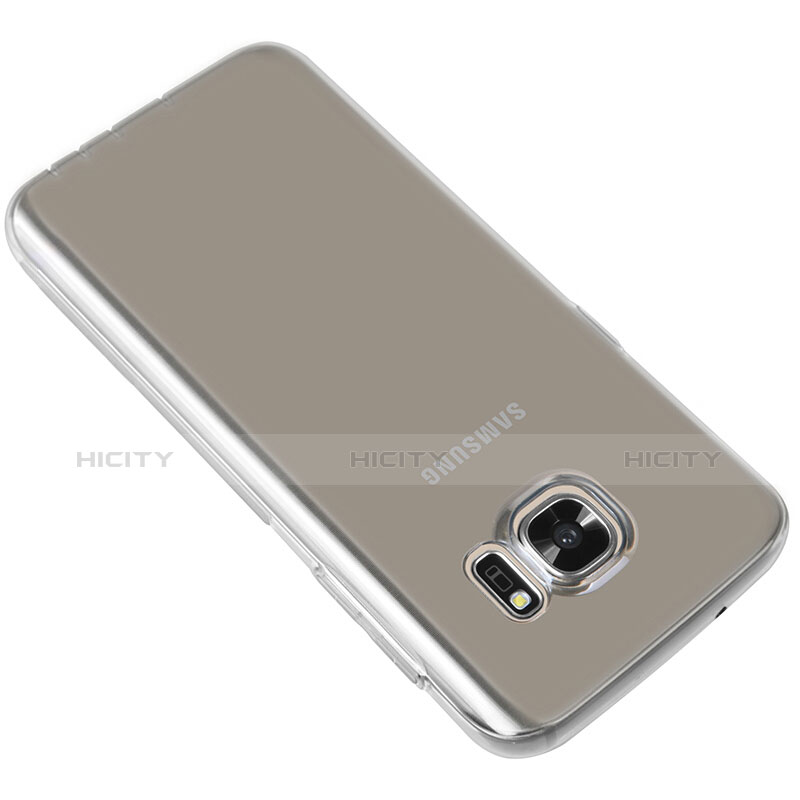 Custodia Silicone Trasparente Ultra Sottile Morbida T04 per Samsung Galaxy S7 G930F G930FD Grigio