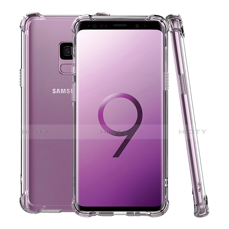 Custodia Silicone Trasparente Ultra Sottile Morbida T04 per Samsung Galaxy S9 Chiaro