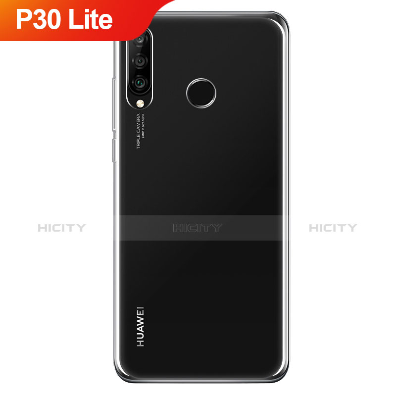 Custodia Silicone Trasparente Ultra Sottile Morbida T06 per Huawei P30 Lite Chiaro