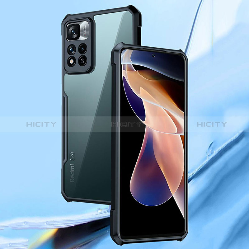 Custodia Silicone Trasparente Ultra Sottile Morbida T06 per Xiaomi Redmi Note 11 Pro+ Plus 5G Nero