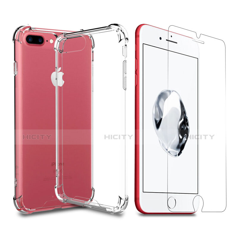 Custodia Silicone Trasparente Ultra Sottile Morbida T07 per Apple iPhone 8 Plus Chiaro