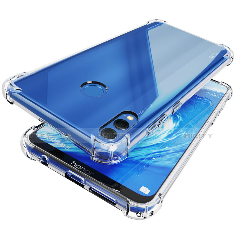 Custodia Silicone Trasparente Ultra Sottile Morbida T07 per Huawei Honor 8X Max Chiaro