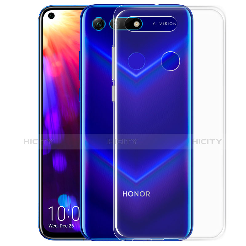 Custodia Silicone Trasparente Ultra Sottile Morbida T07 per Huawei Honor V20 Chiaro