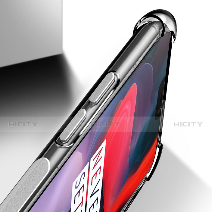 Custodia Silicone Trasparente Ultra Sottile Morbida T07 per OnePlus 6 Chiaro