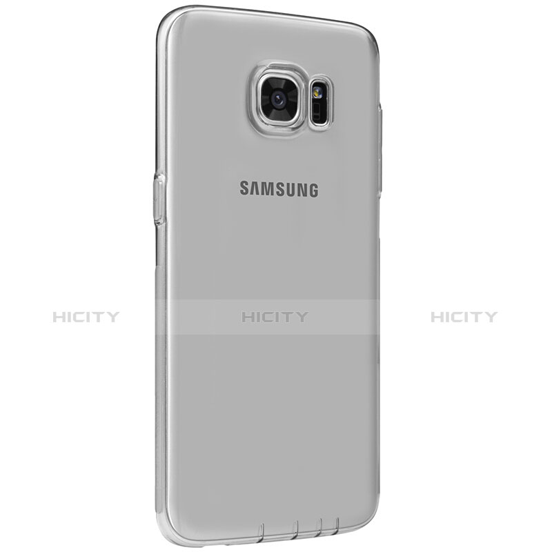 Custodia Silicone Trasparente Ultra Sottile Morbida T07 per Samsung Galaxy S7 Edge G935F Grigio