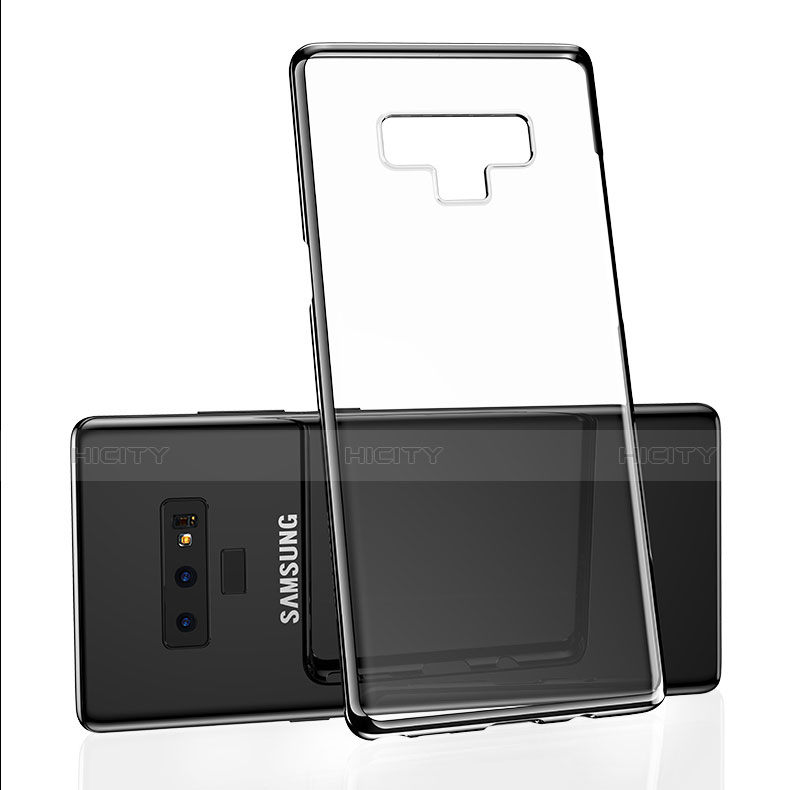 Custodia Silicone Trasparente Ultra Sottile Morbida T08 per Samsung Galaxy Note 9 Nero