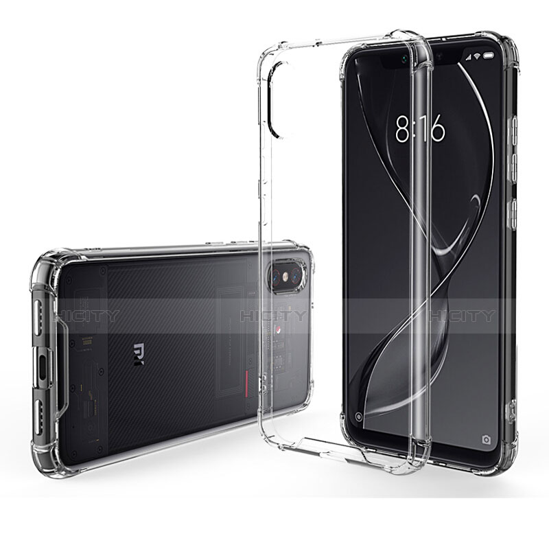 Custodia Silicone Trasparente Ultra Sottile Morbida T08 per Xiaomi Mi 8 Pro Global Version Chiaro