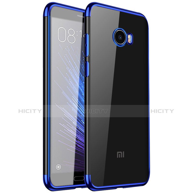 Custodia Silicone Trasparente Ultra Sottile Morbida T08 per Xiaomi Mi Note 2 Blu