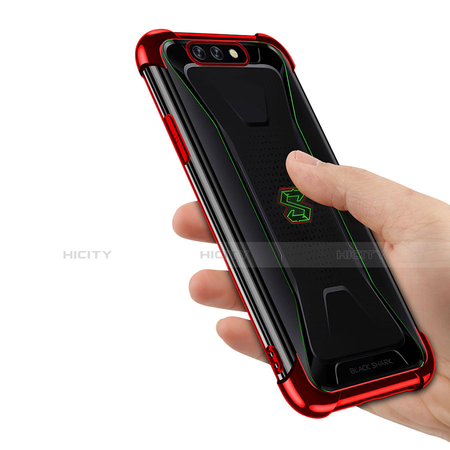 Custodia Silicone Trasparente Ultra Sottile Morbida T09 per Xiaomi Black Shark Rosso