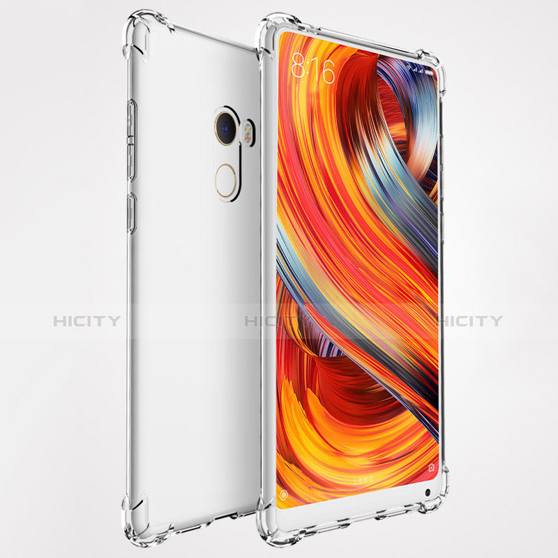 Custodia Silicone Trasparente Ultra Sottile Morbida T09 per Xiaomi Mi Mix 2 Chiaro