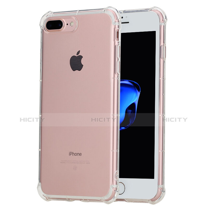 Custodia Silicone Trasparente Ultra Sottile Morbida T10 per Apple iPhone 8 Plus Chiaro